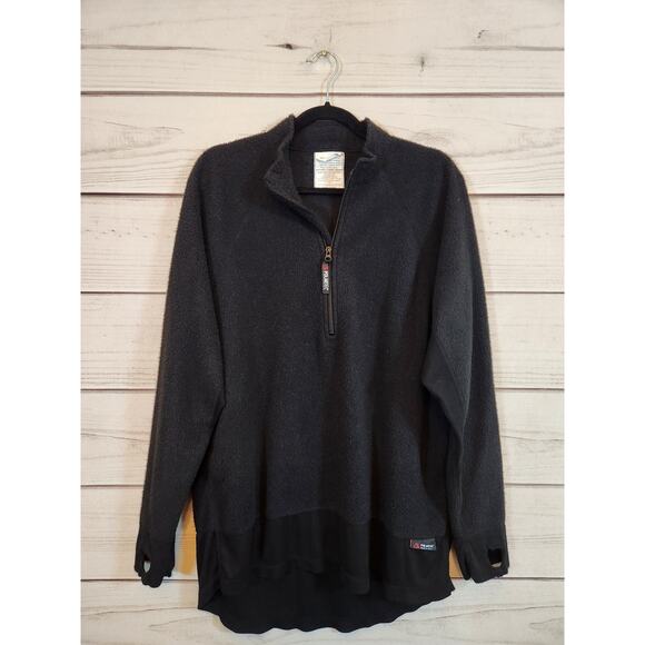Polartec Men's Black Solid 1/2 Zip Long Sleeve Pullover Sweater Size‎ Large - Picture 1 of 6